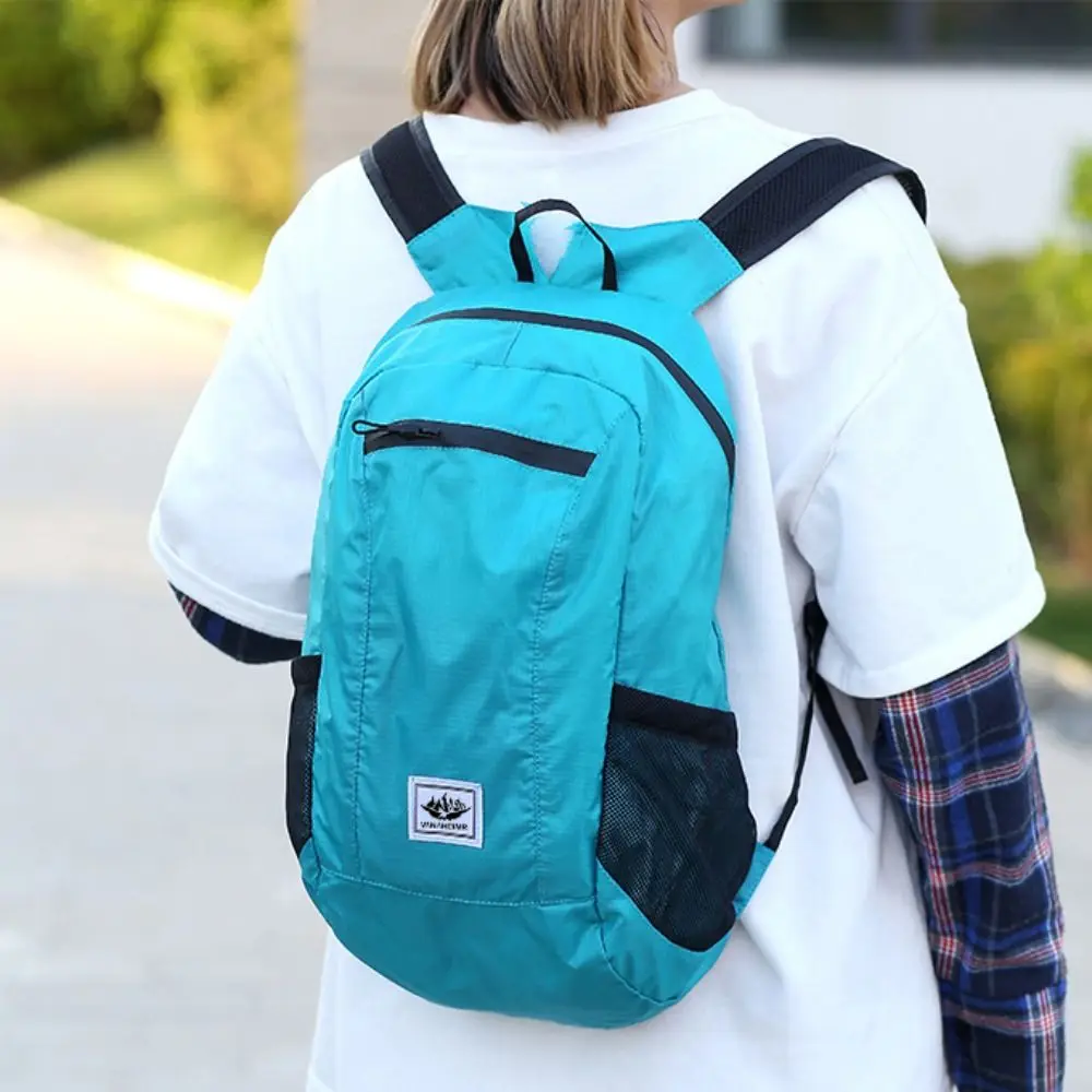 

Large Capacity Foldable Backpack Waterproof Folding Mountaineering Bag Sports Knapsack Oxford Cloth Lightweight Nylon Bag Men