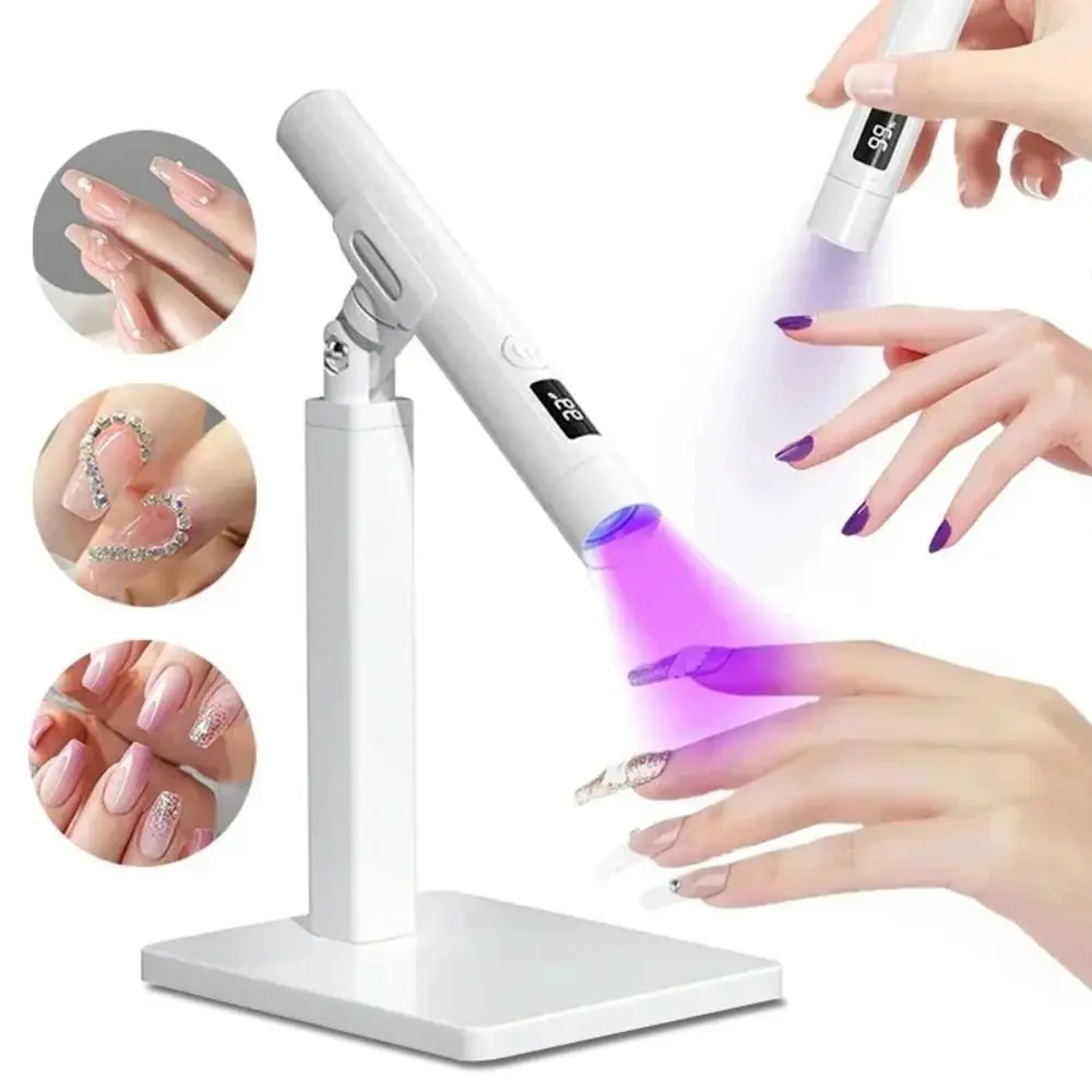 ชาร์จเล็บ UV LED โคมไฟจอแสดงผล LCD เครื่องเป่าเล็บขาตั้ง Nails Art Light มือถือที่ถอดออกได้เจลเล็บ UV Light Desktop