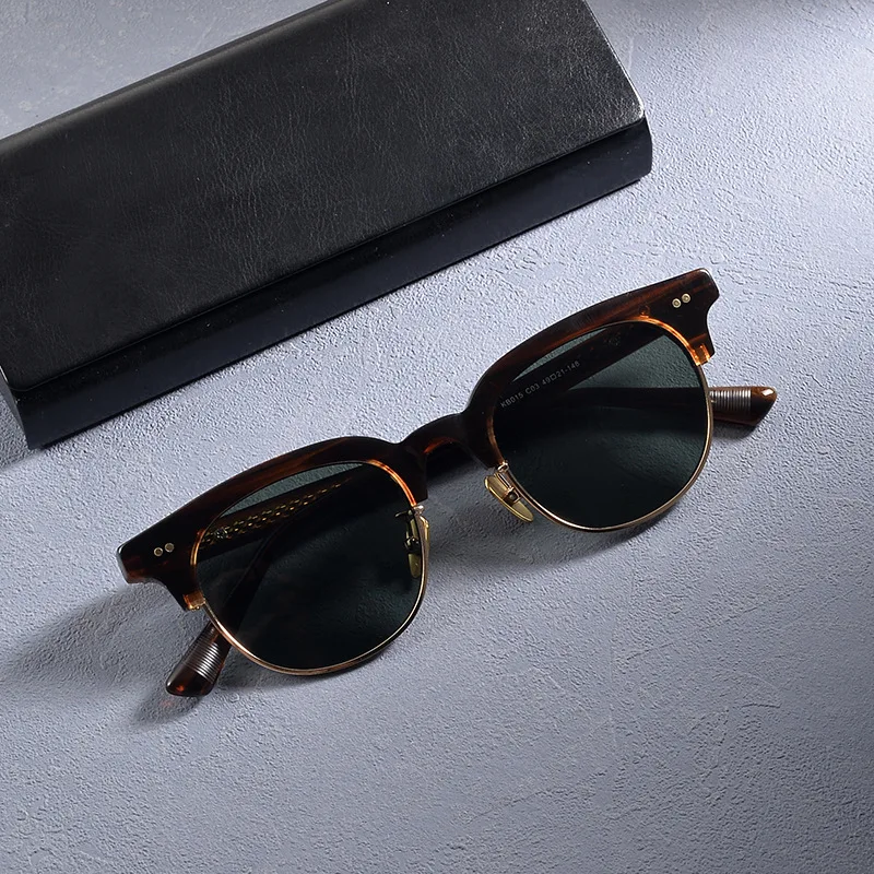 Round Polarized Sunglasses for Men Vintage Sunglasses Women Fashion Glasses for Men Glasses Men Lentes Sol Polarizados Hombre
