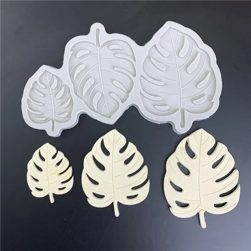 Monstera Mould Palm Leaves Banana Leaf Shaped Gummy Tool Silicone Baking Mold Cake Decorating Forest Series Birthday Party Decor