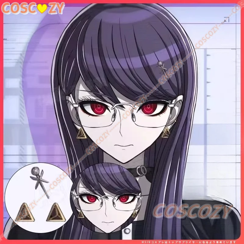 Sizuhara Hiruko The Hundred Line Last Defense Academy Cosplay Earrings Ear Clips Hairclips Halloween Costume Accessory Props