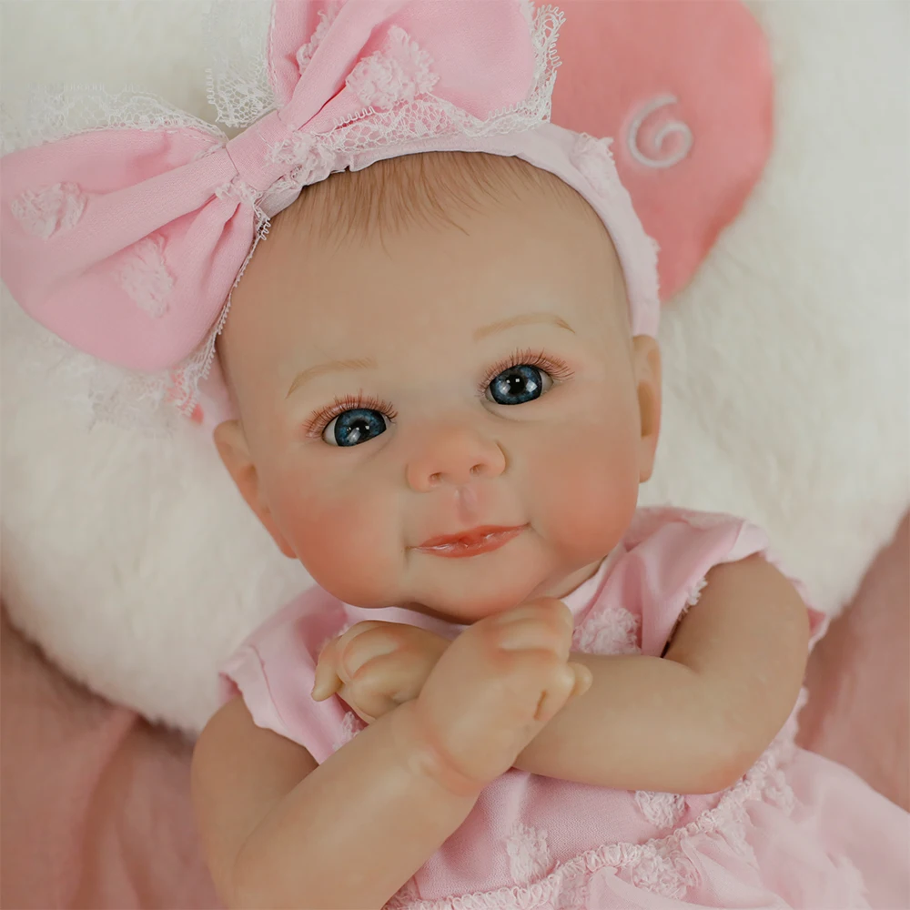 19inch Full Body Silicone Vinyl Reborn Baby Doll Girl Juliette Handmade 3D Skin Visbile Vein Collectible Art Doll Christmas Gift