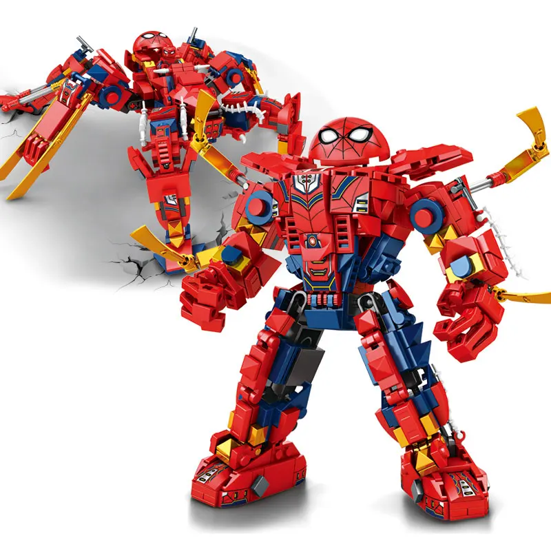 Superheroes The Amazing Spider-Man VS Symbiote Venom Venom Carnage Mecha Figure Model Building Blocks Bricks Kids Marvel Toys