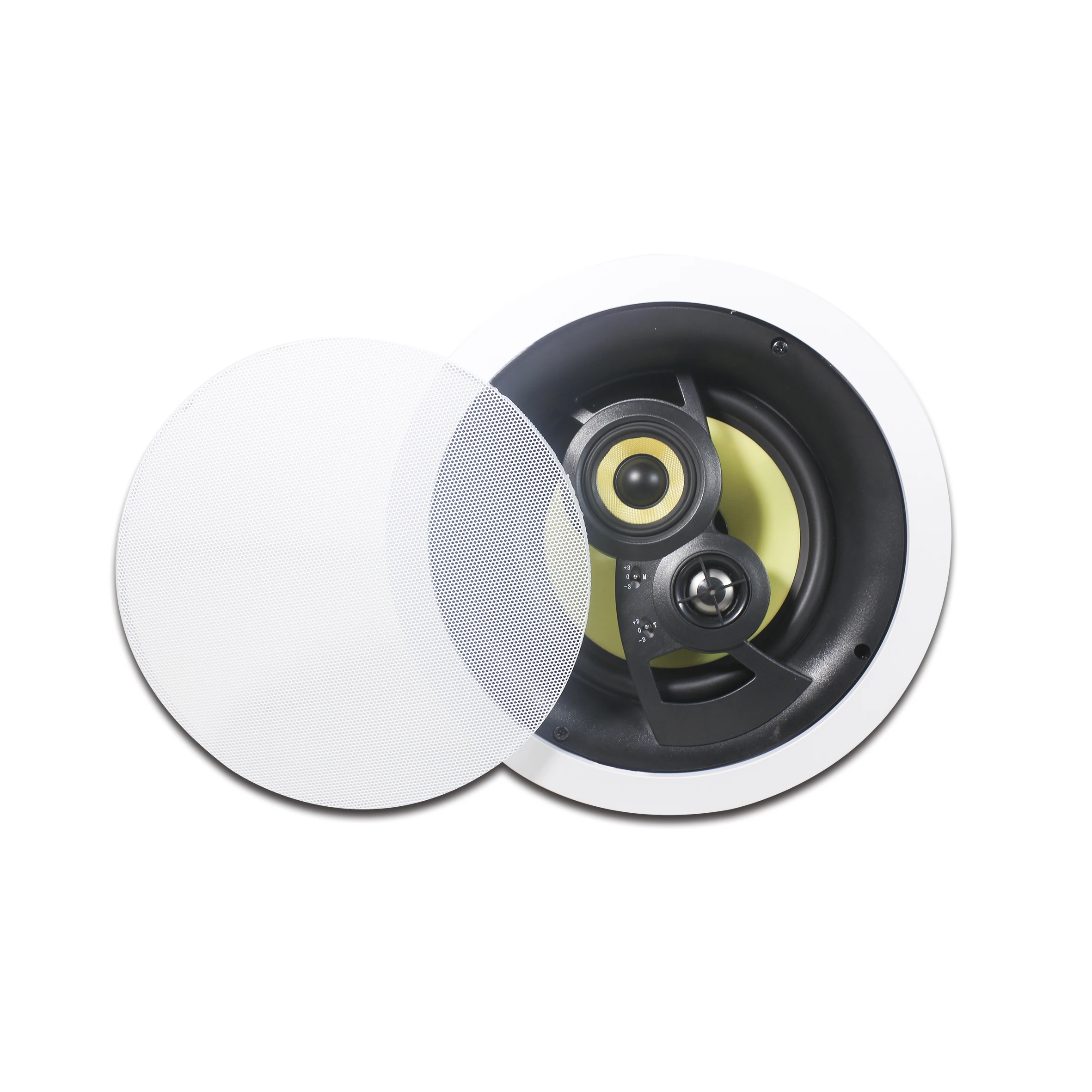 8ohm 100W in ceiling speaker High Performance 3 way speaker with crossover to produce clear yet powerful sound