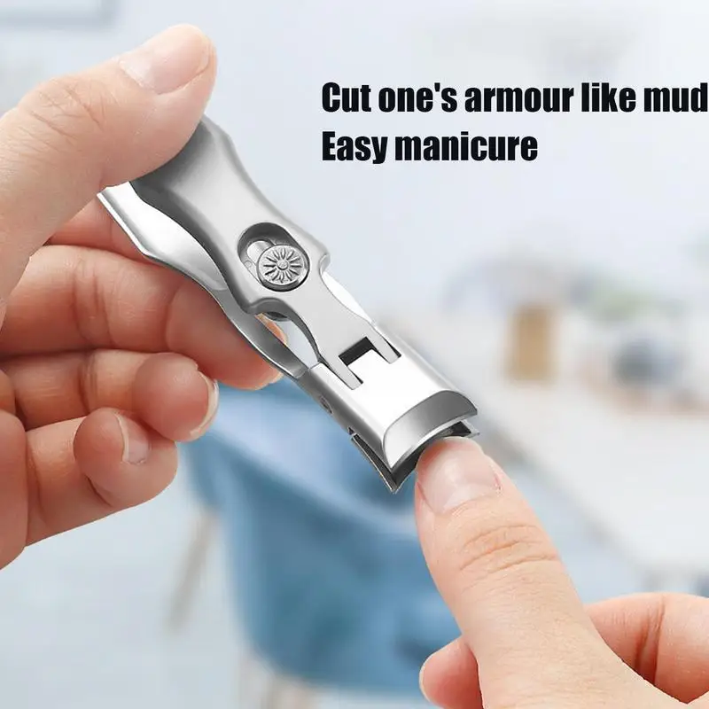 Fingernail Toenail Clippers Anti Splash Fingernail Cutter Effortless Stainless Steel Nail Clippers For Men Women