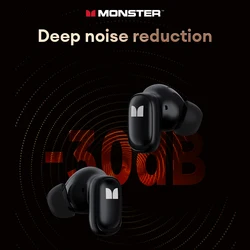 Monster XKT28 Noise Reduction Earbuds Bluetooth V5.3 Wireless Headphones Dual Mode Headset HIFI Sound Earphones with Mic