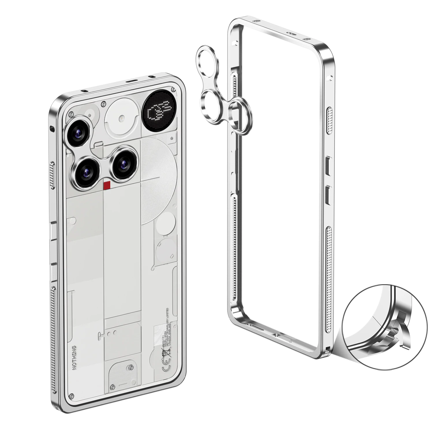 Aluminum Alloy Frame Phone Case For Nothing Phone 3A Pro Heat dissipation Metal Lens Protection Cover For Nothing Phone 3