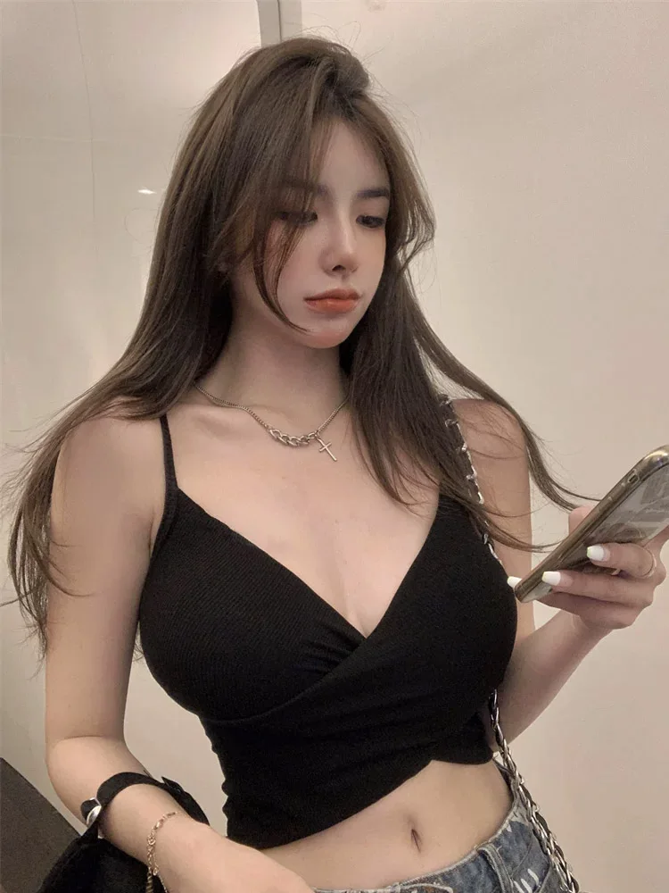 Y2K irregular casual sports vest women's design solid color fashionable elegant women's chic slim fit vest