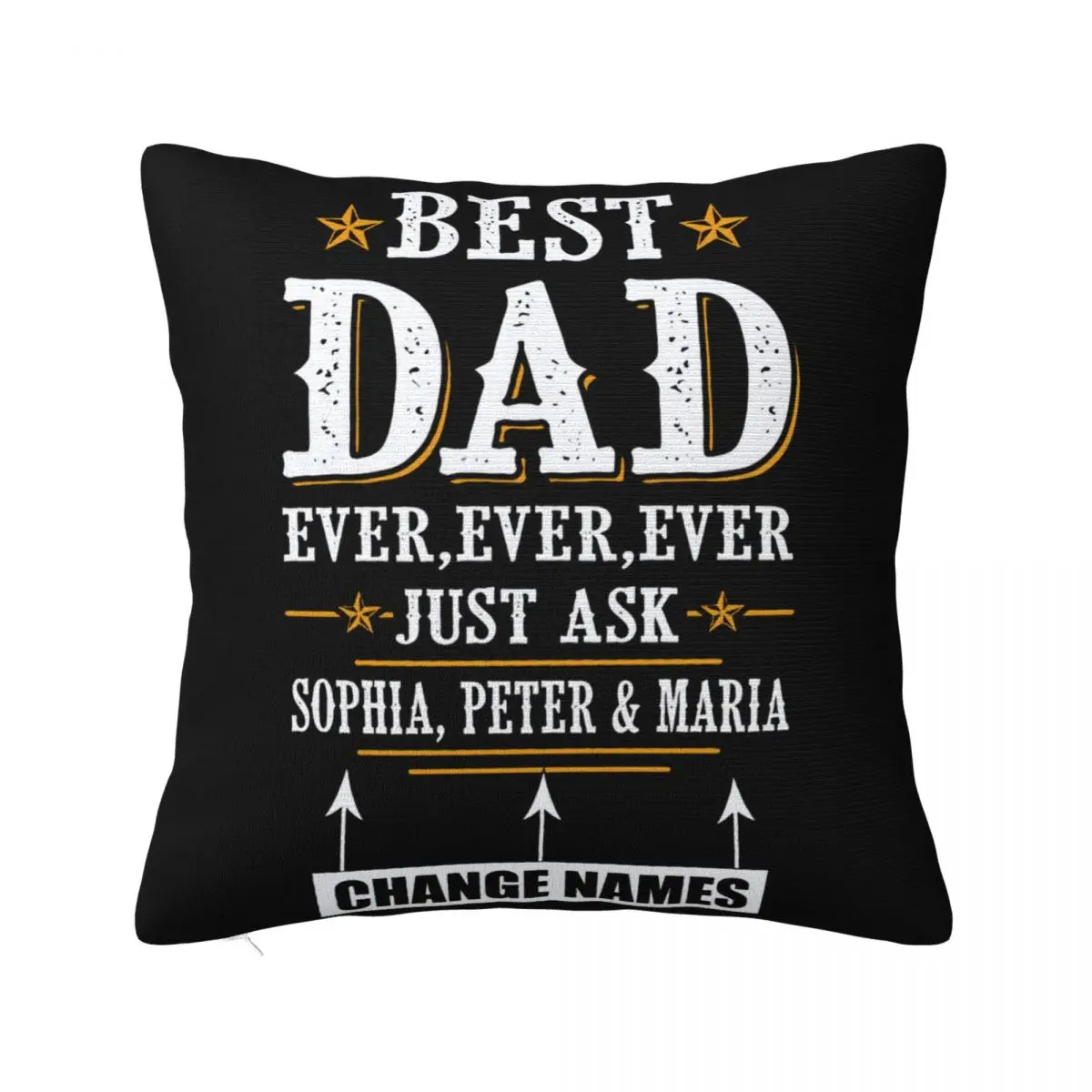 Custom Names Father Day Gift Best Dad Custom Names Unique Father Gift Summer Pillow Case