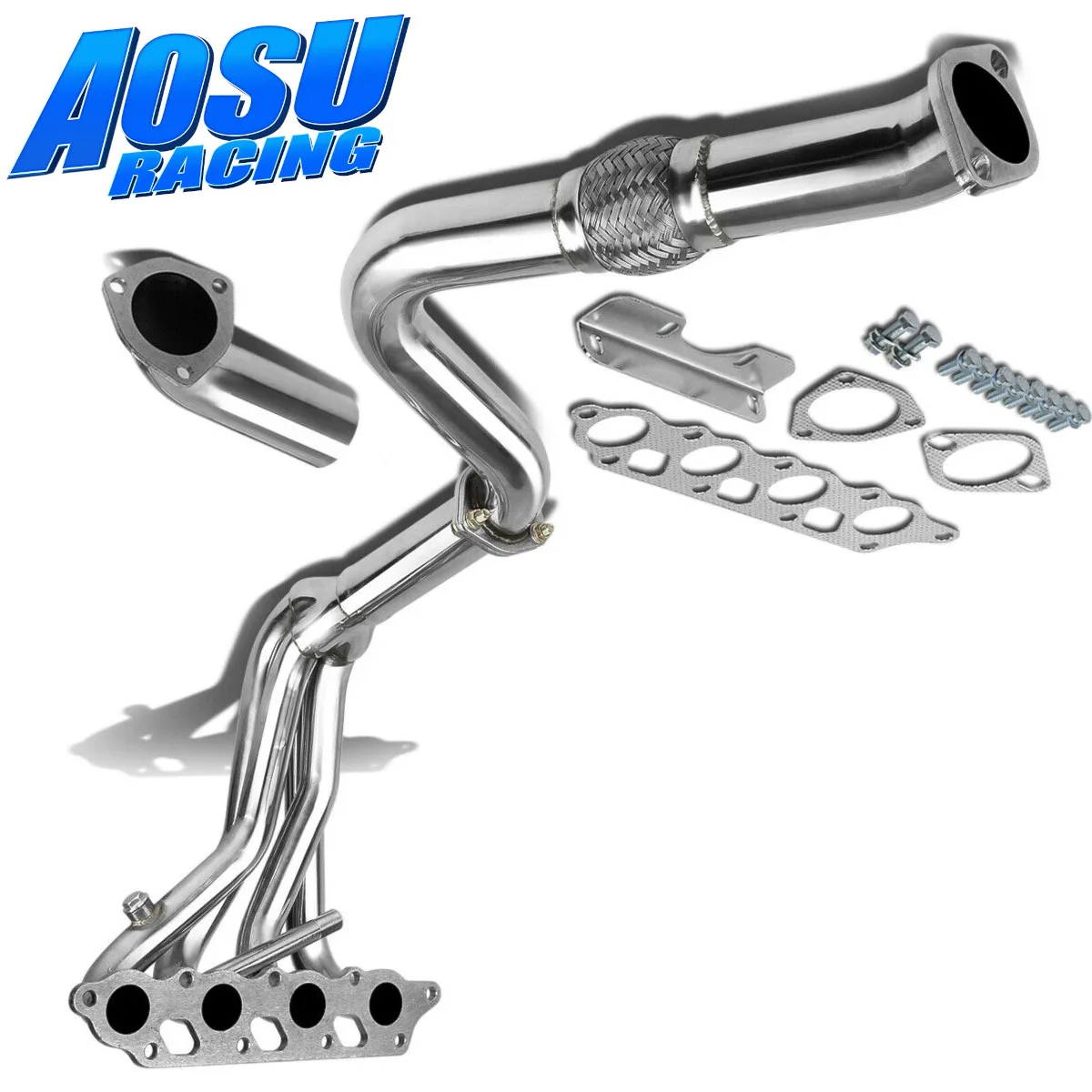 

Exhaust Header Long Tube Exhaust Pipe Downpipe Car Manifold For 00-04 Ford Focus Zetec ZX3/ZX5 2.0L 4-1