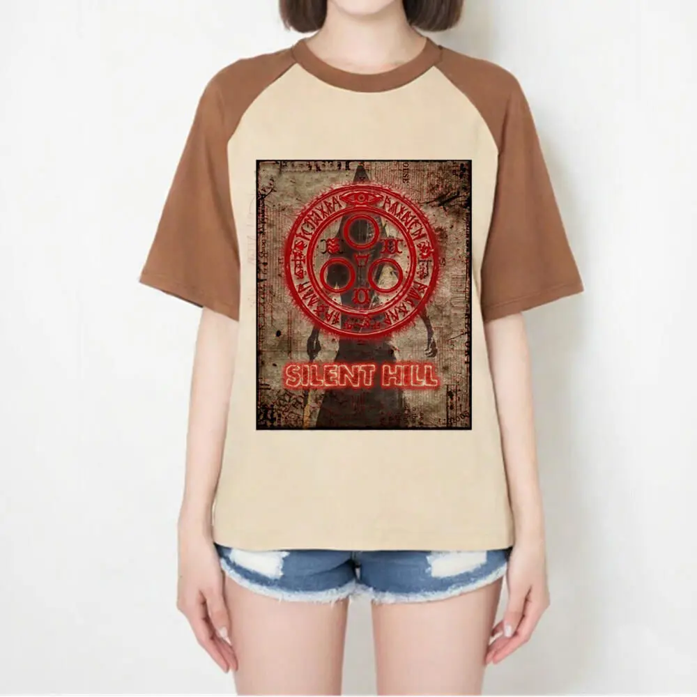 Silent Hill top tees female graphic Pop Culture Vintage Y2k Psychedelic Pastel t shirt Gothic streetwear Graphic harajuku Trendy