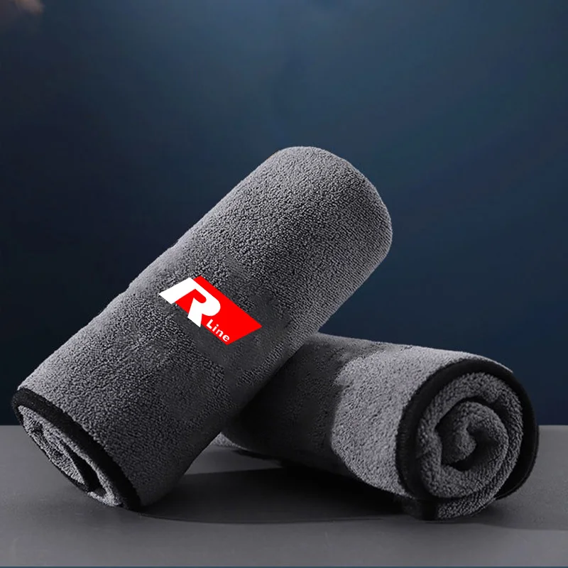 Microfiber Cleaning Cloth Absorbent Car Wash Drying Towel For VW Volkswagen R Ling Golf Sharan Tiguan Polo Passat GTI Golf 4 5 7 view 6