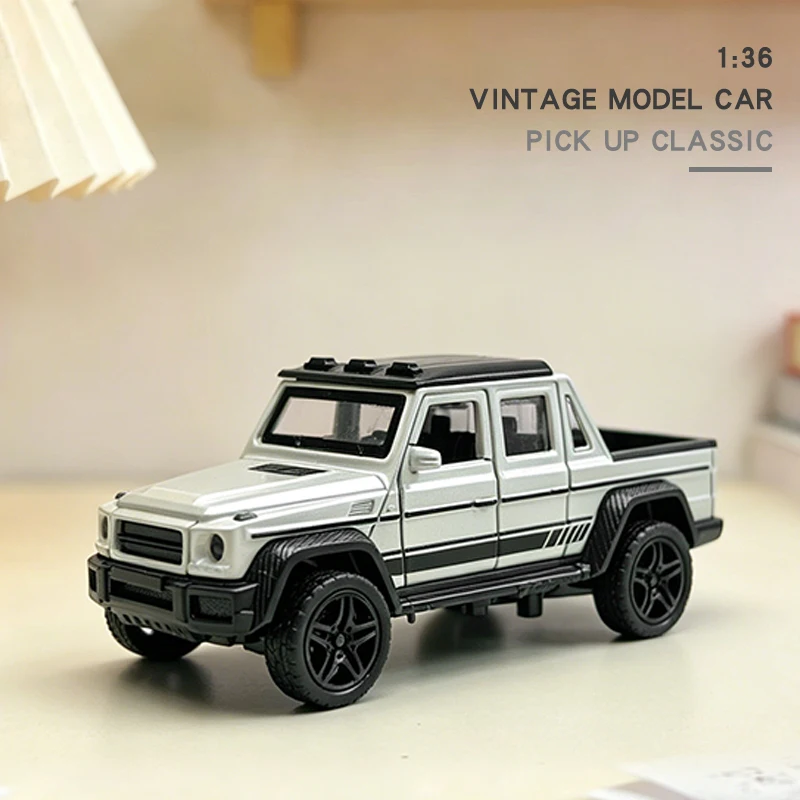 

1:36 Alloy Vintage PICK UP Diecast Model Car Model Classic Pull Back Car Model Miniature Vehicle Replica for Collection adults