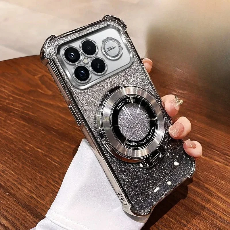 Stoßfeste Glitzer-Magnetische Halterung Galvanisierte Hülle für Motorola Moto G14 G04 G34 G54 G24 G84 G06 G56 G86 G05 Standhülle – Detail 6