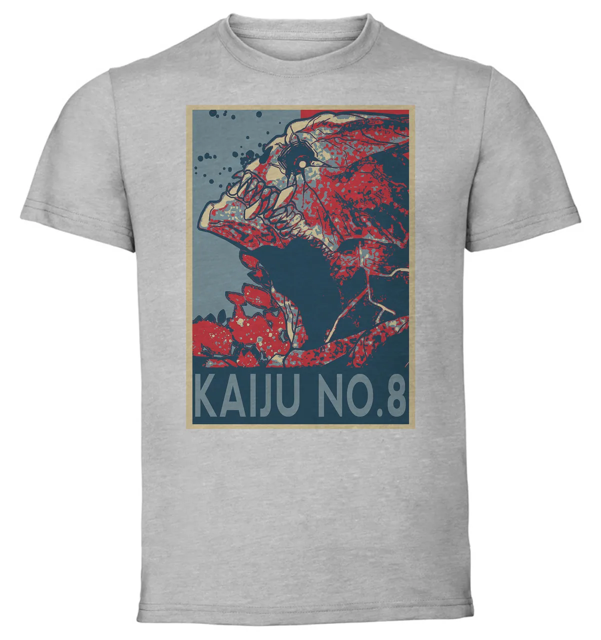 

Футболка унисекс серая пропагандистская Kaiju No 8 Kaiju SA0964