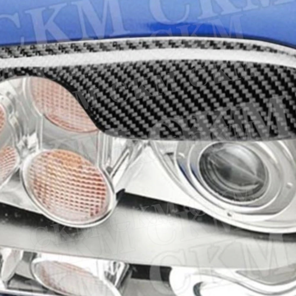 

CKMUUER for Volkswagen MK4 1998-2004 Car Carbon Fiber Front Bumper Headlights Eyebrow Eyelid Trim Cover Sticker Auto
