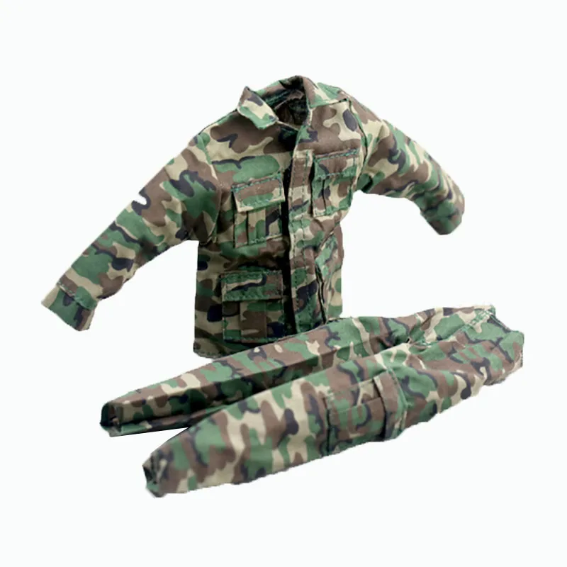 1/6スケール ジャングル迷彩戦闘服 コート パンツ 服セット モデル 12