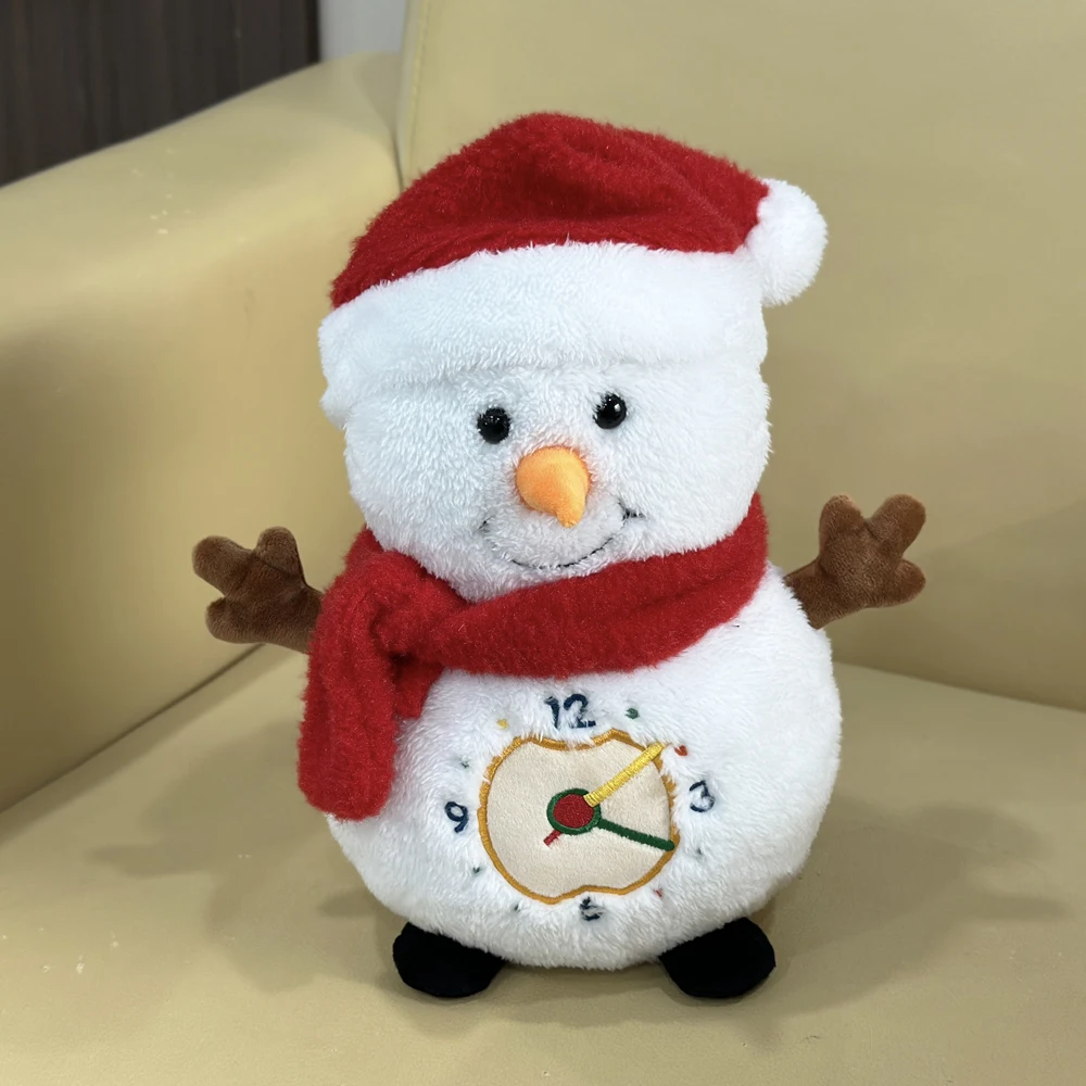 Reloj colgante de muñeco de nieve, reloj de pared electrónico de Navidad para el hogar, sala de estar, dormitorio, decoración de escritorio, alarma de diseño de Papá Noel