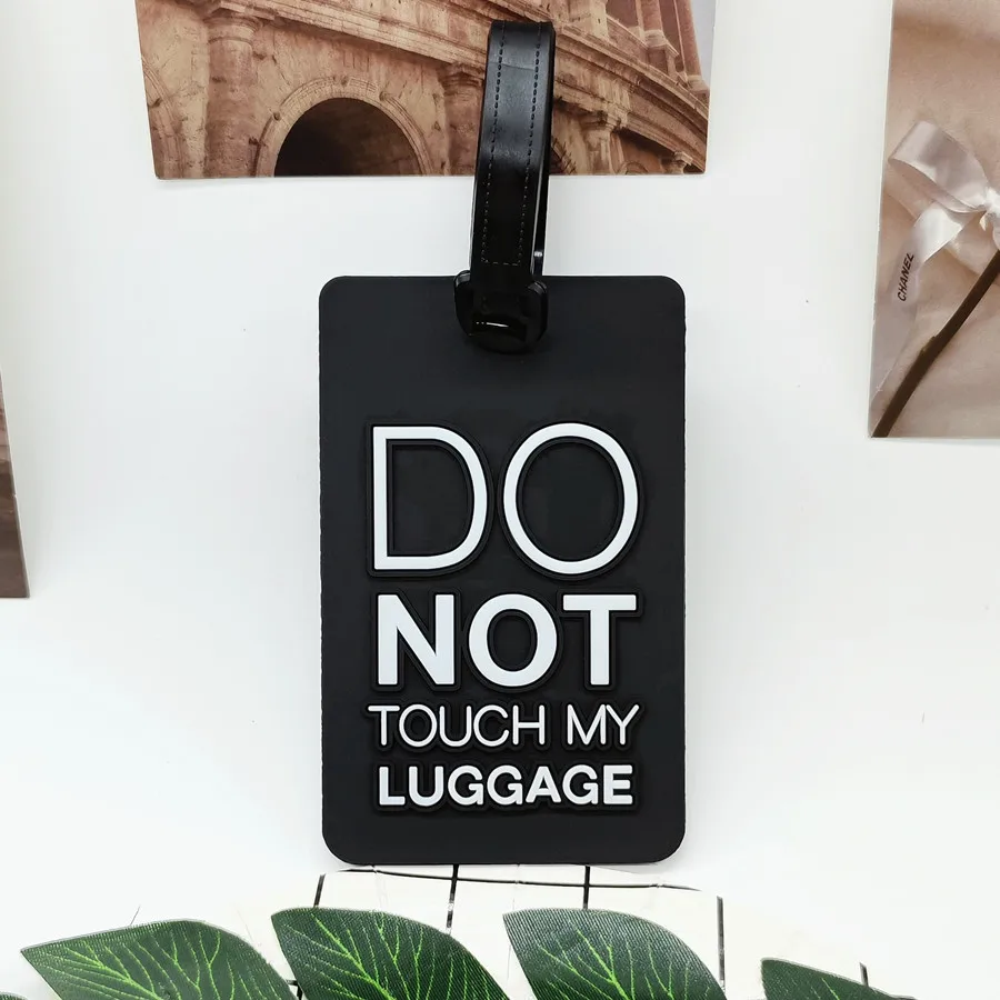 1PCS Don't Touch My Bag Luggage Tag High Quality Travel Accessories Baggage Tag Boarding Tag Name ID Labels