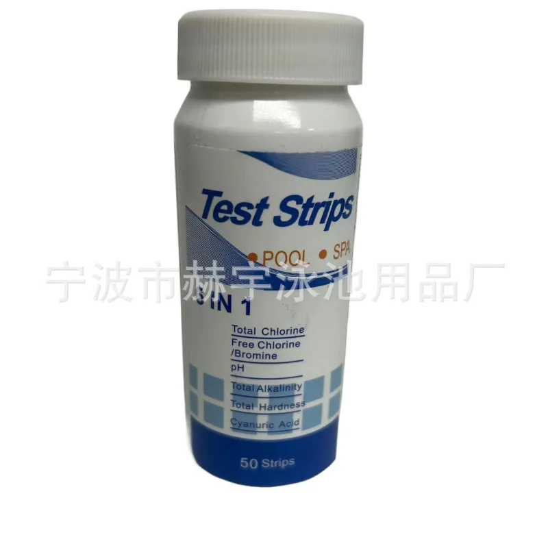 6 in 1 Swimming Pool Water Test Strips PH Chlorine Alkalinity Hardness Tester Kit 50 Strips