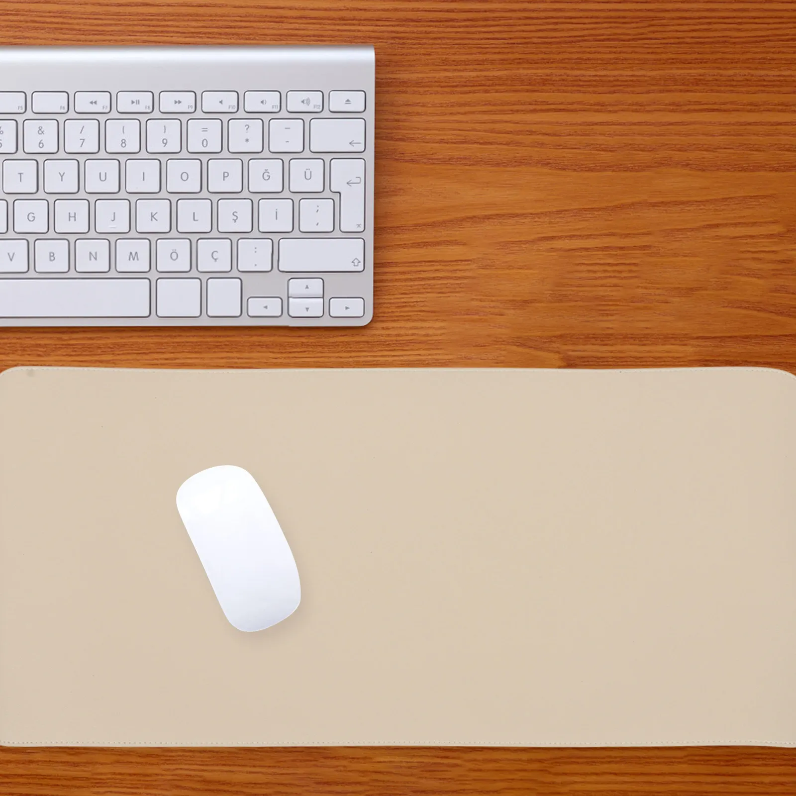 Double Side Mouse Pad Desk Mat Cork Felt Ergonomic Mousepad Double-sided Large Desktop