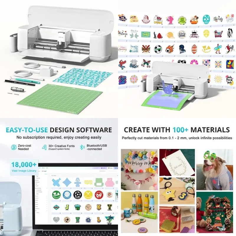 for LOKLiK Vinyl Cutter Machine for all Crafts Create Customized Cards Smart Cutting Machine Compatible with iOS Android