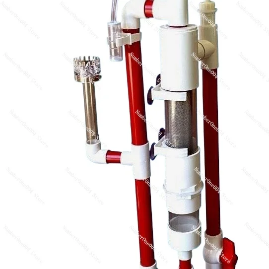 Oxygen-increasing of bottom cylinder filtration system of external siphon fish feces separator without punching