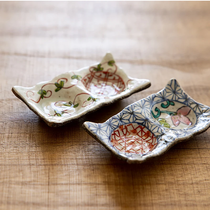 

Burn Ceramic Hand-painted Small Plates Small Dishes Japanese Style and Trendy Dip Plates Versatile and Trendy Materials