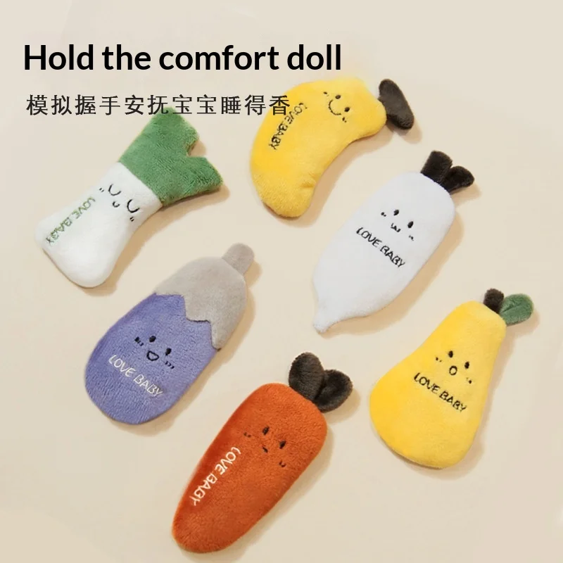 BABY ANTI STARTLE SOOTHING HAND GRIP DOLL CHEWABLE SLEEP AID TOY WITH STRAP INFANT CALMING NAP COMPANION DOLL