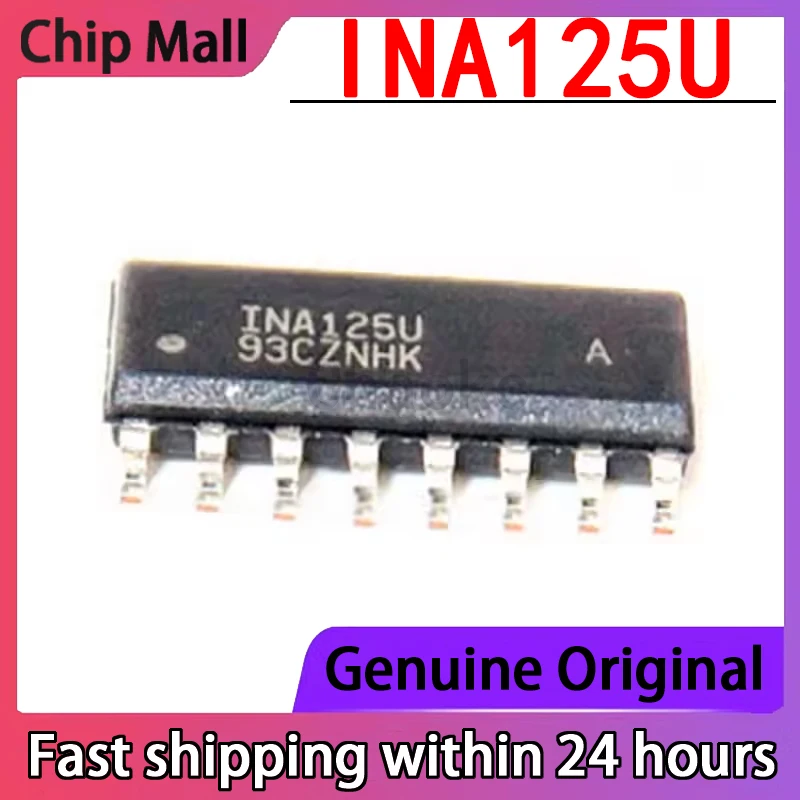 Amplificador de instrumento de piezas empaquetado, nuevo y Original, INA125U, INA125UA, 1 SOIC-16