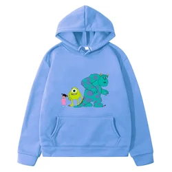 Monsters Inc Cartoon Hoodie Kids Harajuku Cartoon Sweatshirts Autumn Winter Fleece Long Sleeve Boys Girls Children's Clothing