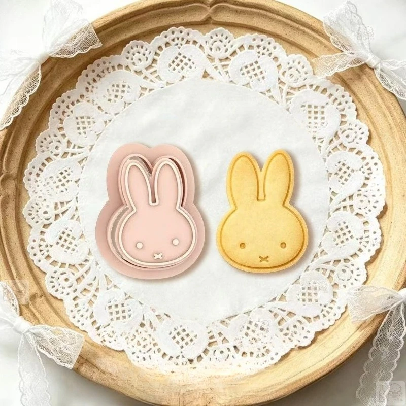 Cartoon Kawaii Miffy Cookie Mold Fondant Plastic Tool Delicate Push Down Not Resistant To High Temperature Cold Water Cleaning