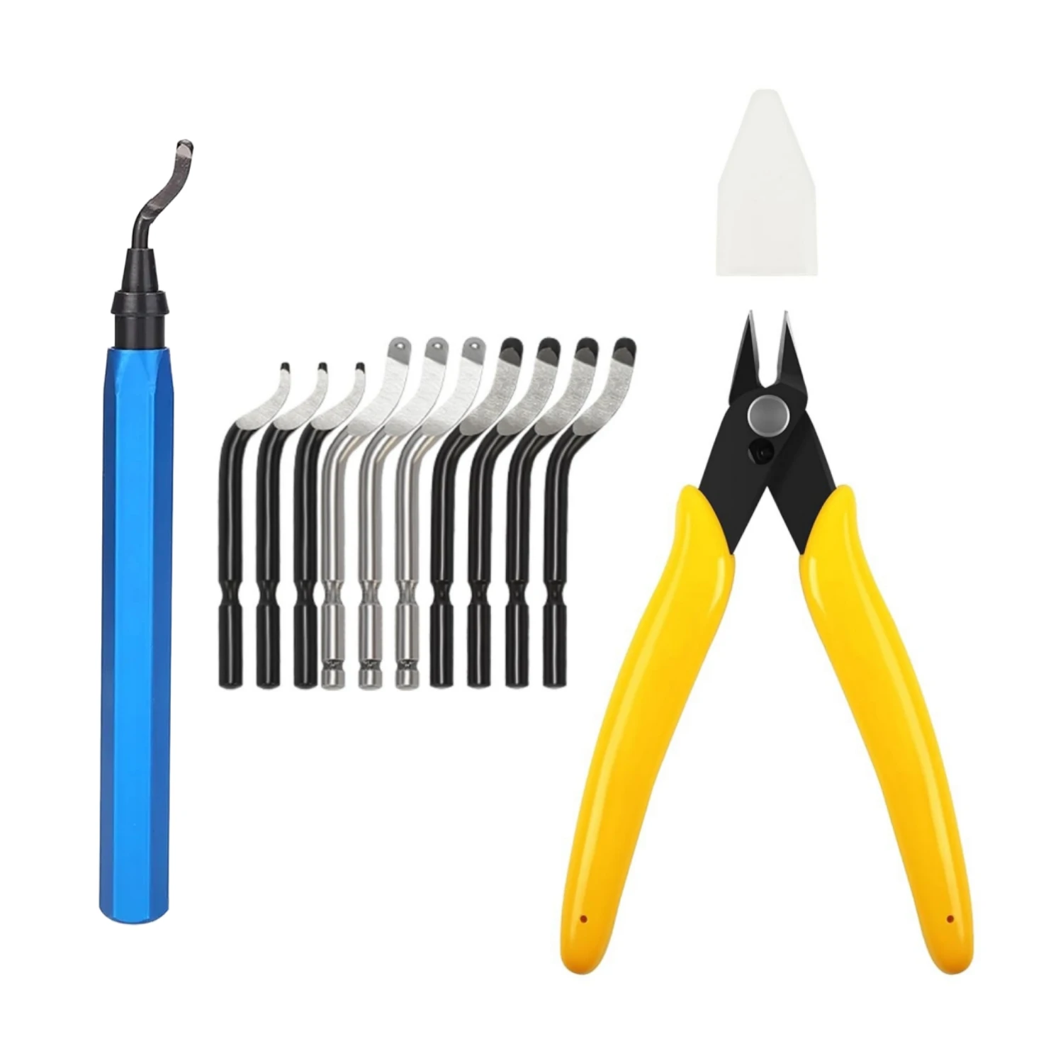 12PCS Deburring Tools for 3D Printer 10PCS Multiuse Blades Removing Burr Micro Wire Cutter for 3D Printer Resin Plastic Models