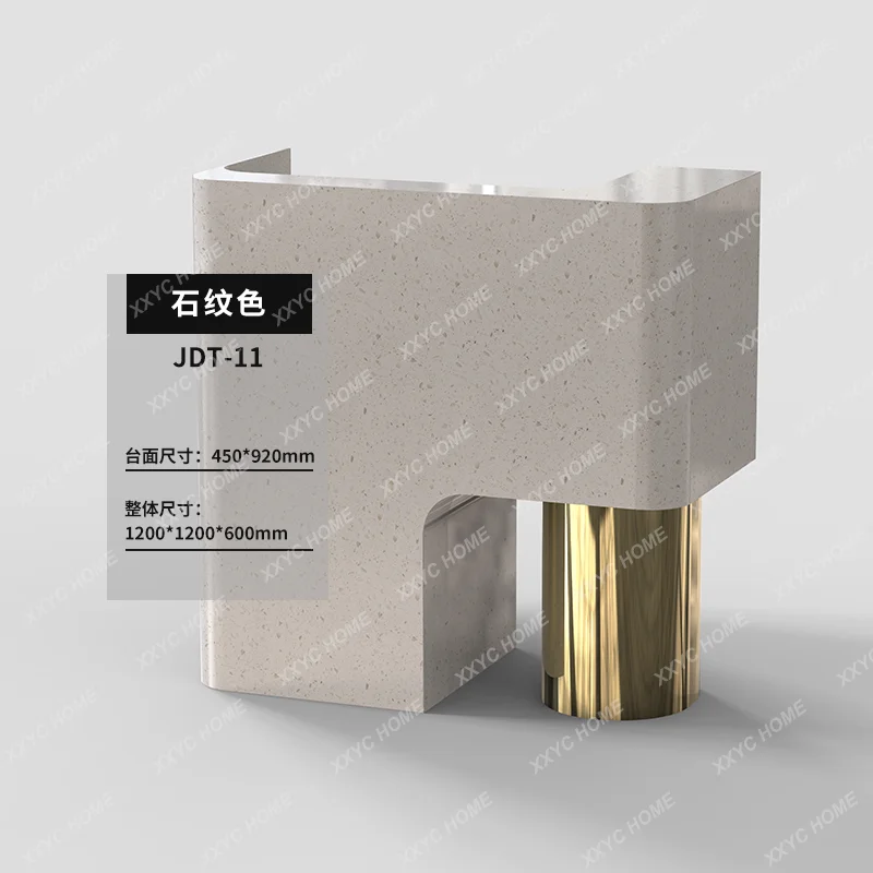 طاولة بار وكراسي لصالونات التجميل وأمين الصندوق للملابس ومكتب استقبال من الفولاذ المقاوم للصدأ #3