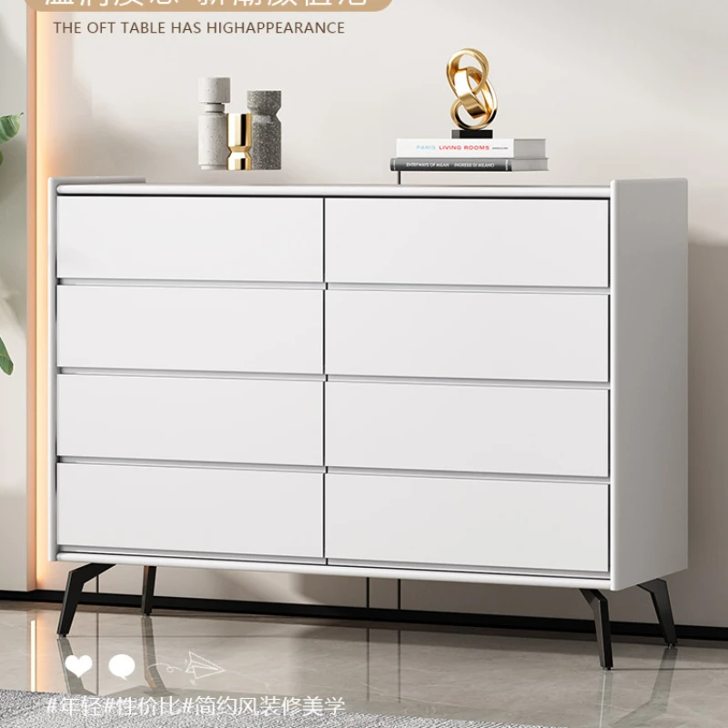 Hxl  Minimalist Chest of Drawers Storage Cabinet Bedroom Bed End Cabinet Rubber Wood Storage Cabinet