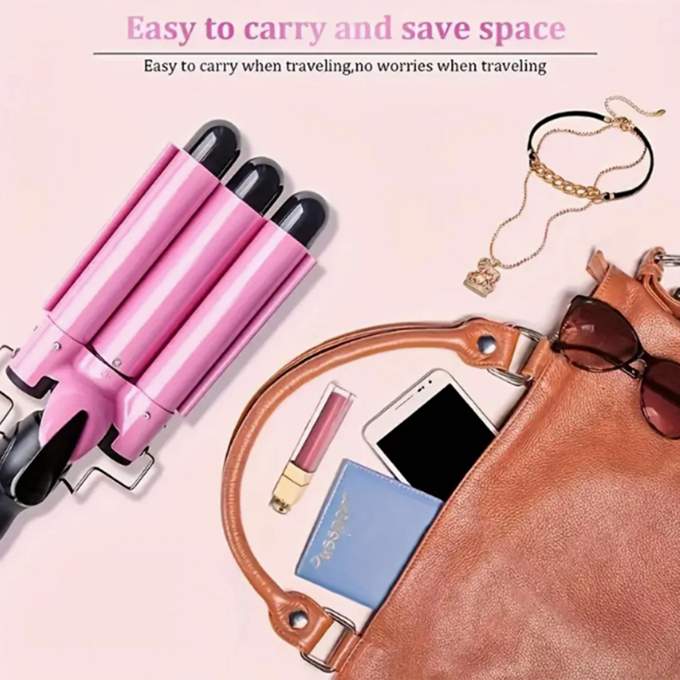 

Щипцы для завивки с тремя трубками в британской вилке, двухтемпературная прическа двойного назначения для домашних путешествий, инструменты для моделирования.