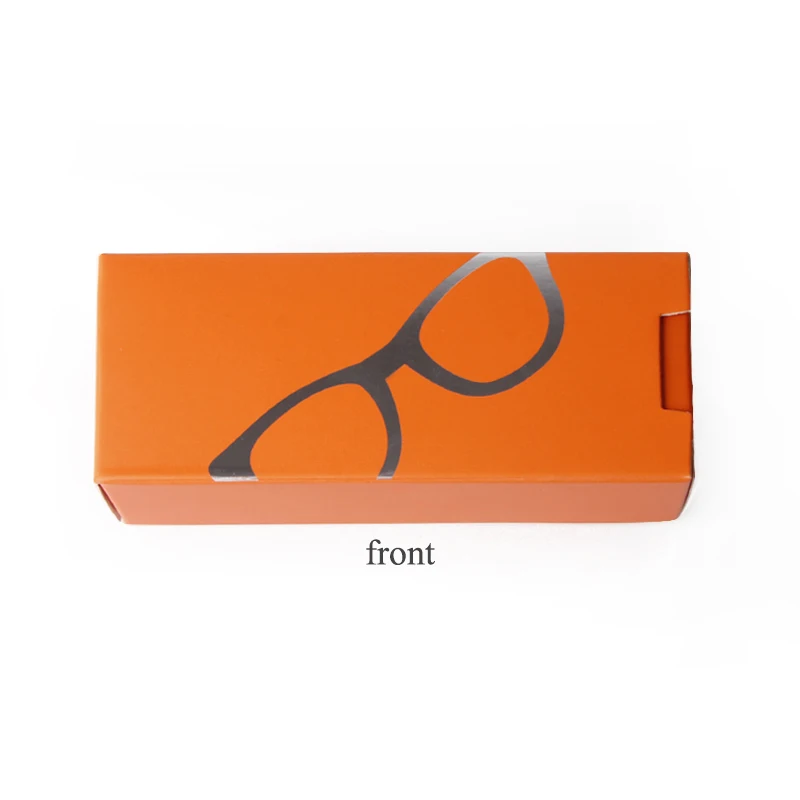 Sunglasses Box Gift Case for Glasses Trendy Orange Eyewear Cardboard Box Glasses Protection Case Glasses Accessories Custom Logo