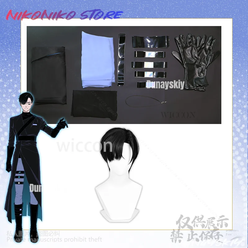 الغريبة المرحلة أنيمي إيفان شبح كوريا المعبود الأسود الحزن الباروكات ميكروفون الدعائم هالوين عيد الميلاد حفلة رجل امرأة Y2K كوسفخ