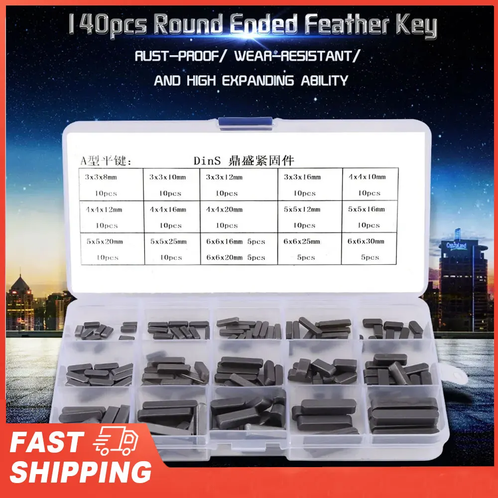 Round Ended  Key Parallel Drive Shaft Keys Set 12mm Parallel Key Round Ended Key 8mm 10mm 12mm 16mm 20mm 25mm 30mm Tools