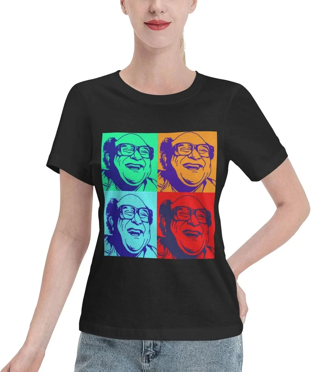 Danny Devito T Shirt Womens Cotton Loose O-Neck Tee Sports Short Sleeve T-Shirts