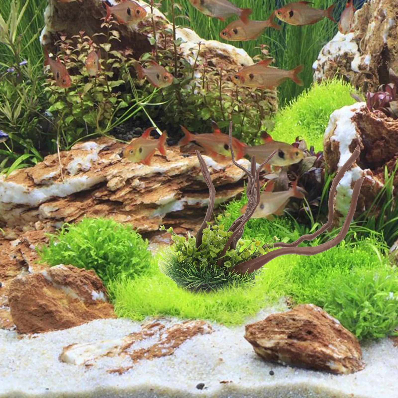 

Simulation Tree Root Plant Fake Aquarium Plants For Fish Tank Decorations Artificial Aquatic Landscape Pet Supplies