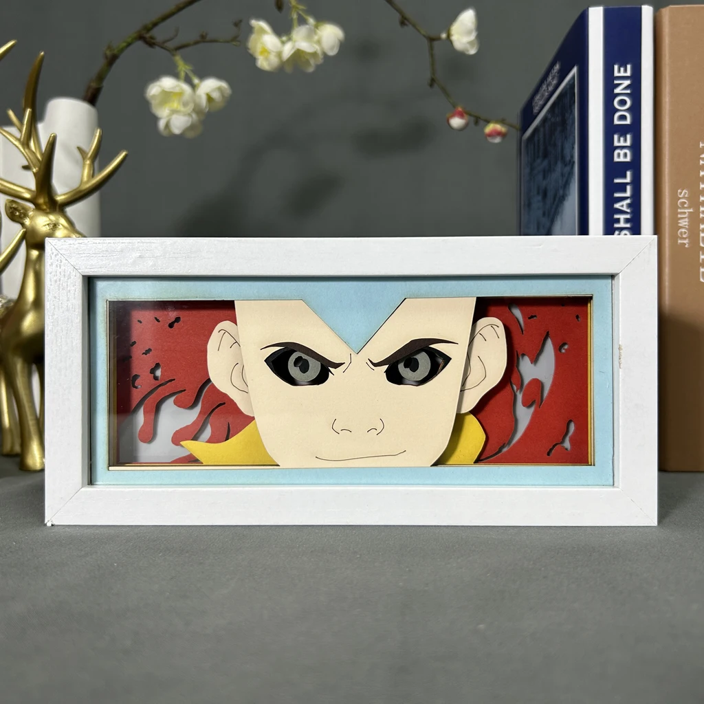 The Last Airbender Led Night Light Box Aang Anime Products for Bedroom Decor Nightlight Birthday Gift Paper Cut Avatar Lightbox