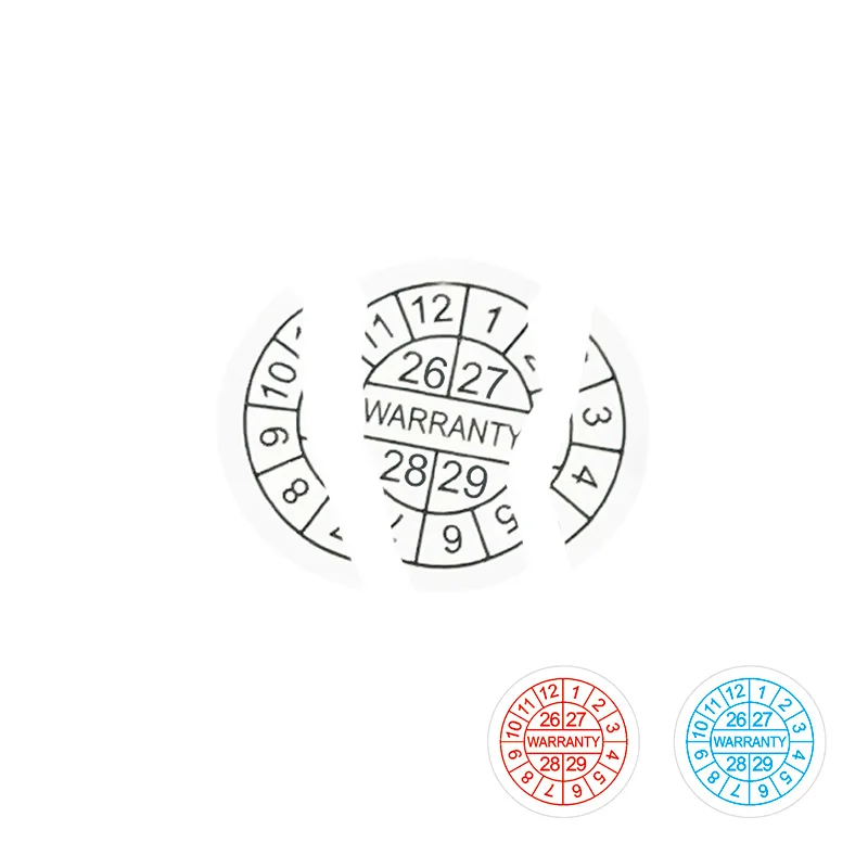 200pcs Round 10mm tear-off invalid label fragile paper sticker warranty date repair sticker applicable for 26/27/28/29 years