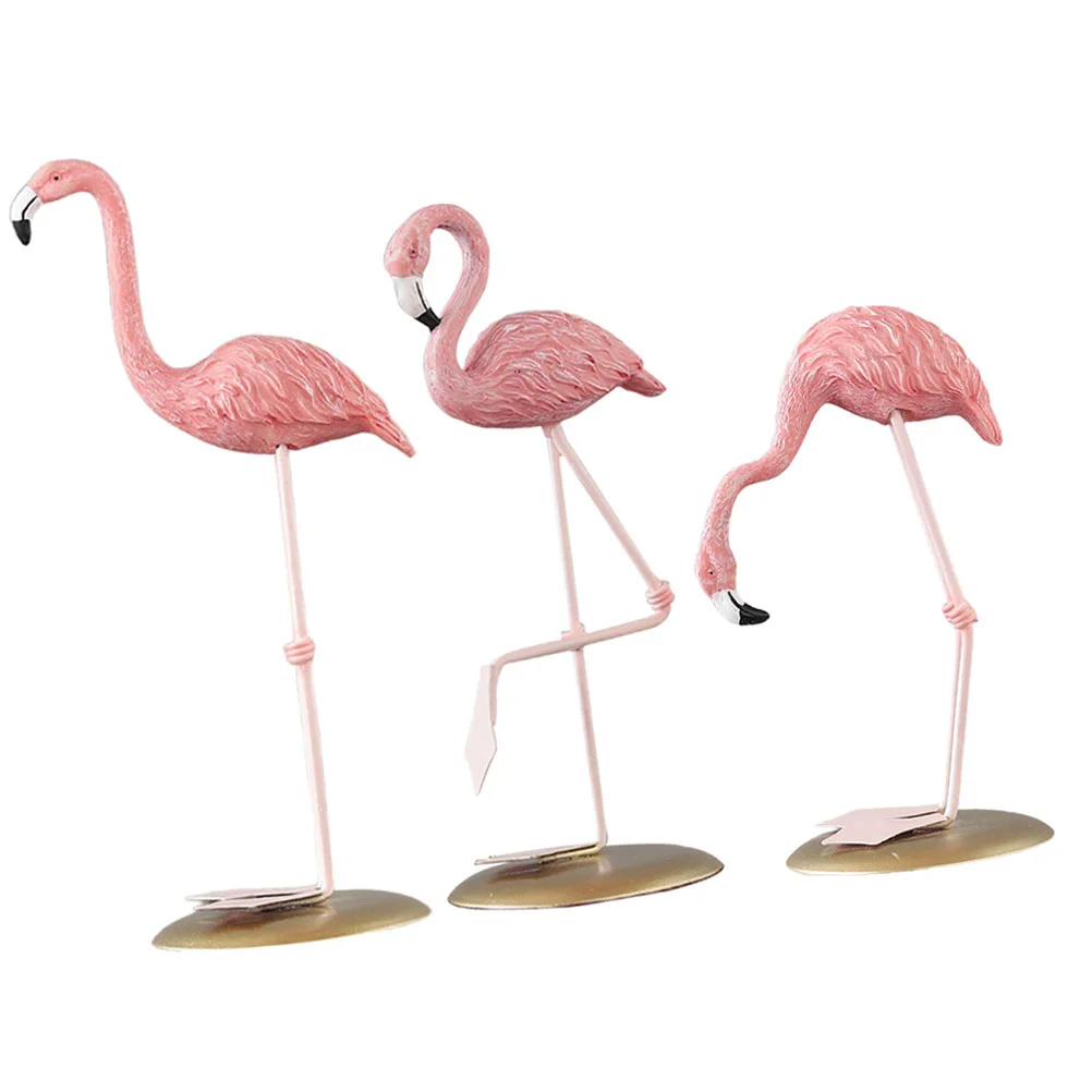

Vivid Flamingo Ornament Resin Flamingo Statue Decoration Cute Miniature Flamingo Ornament Desktop Resin Craft Decor