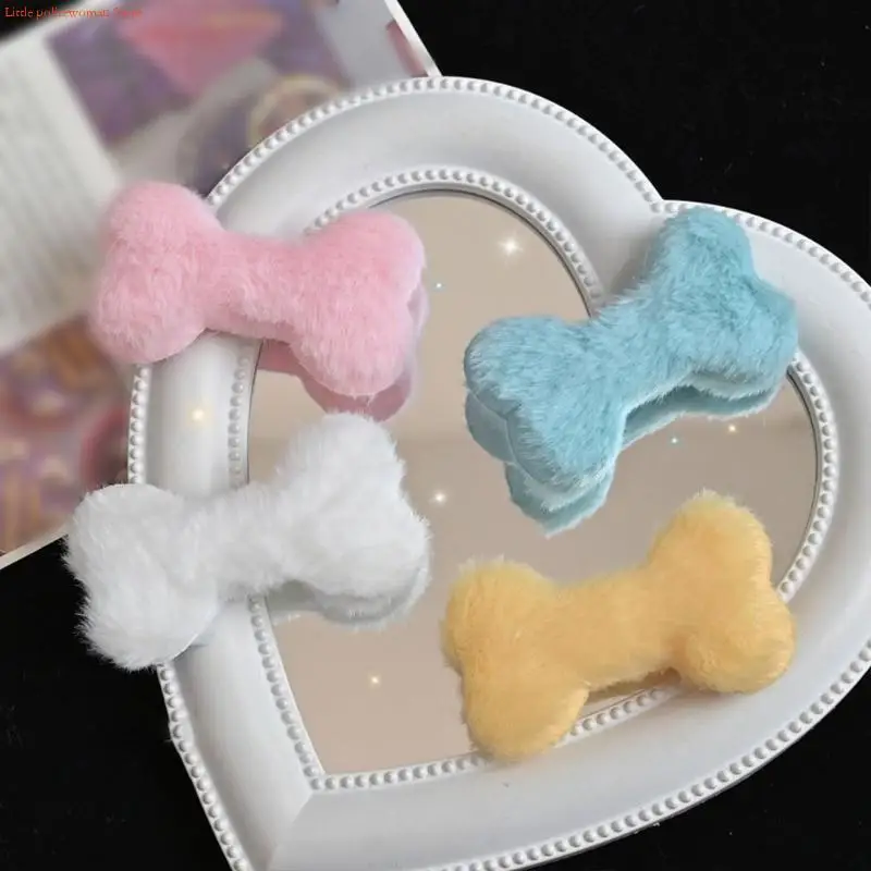 F92D Sweet Simple Plush Hair Clip Fashionable Autumn and Winter Hair Pin Antiskid