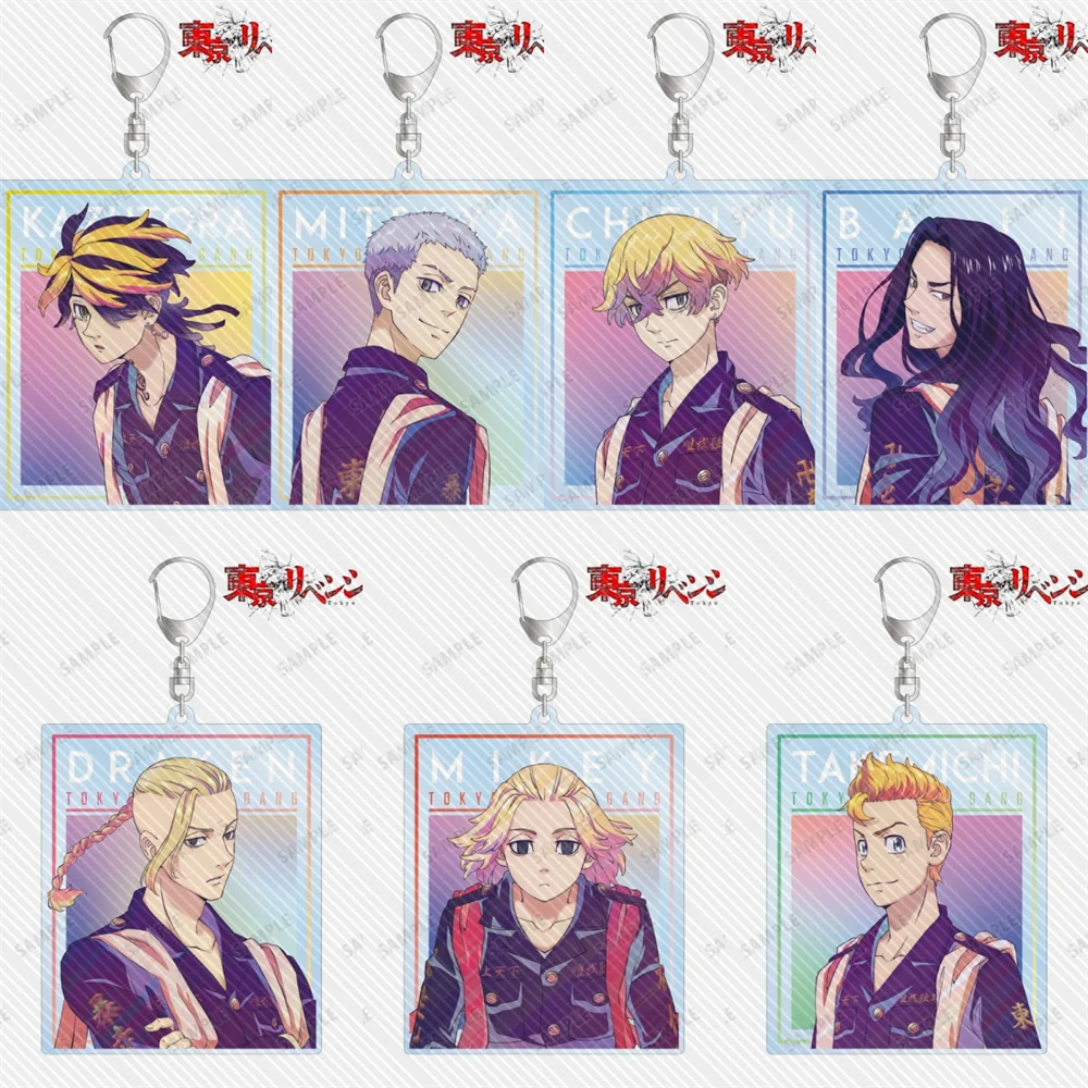 6CM Charm Anime Tokyo Revengers Acrylic Keychain Model Cosplay Characters Ornament Accessories Goods Collection Gifts