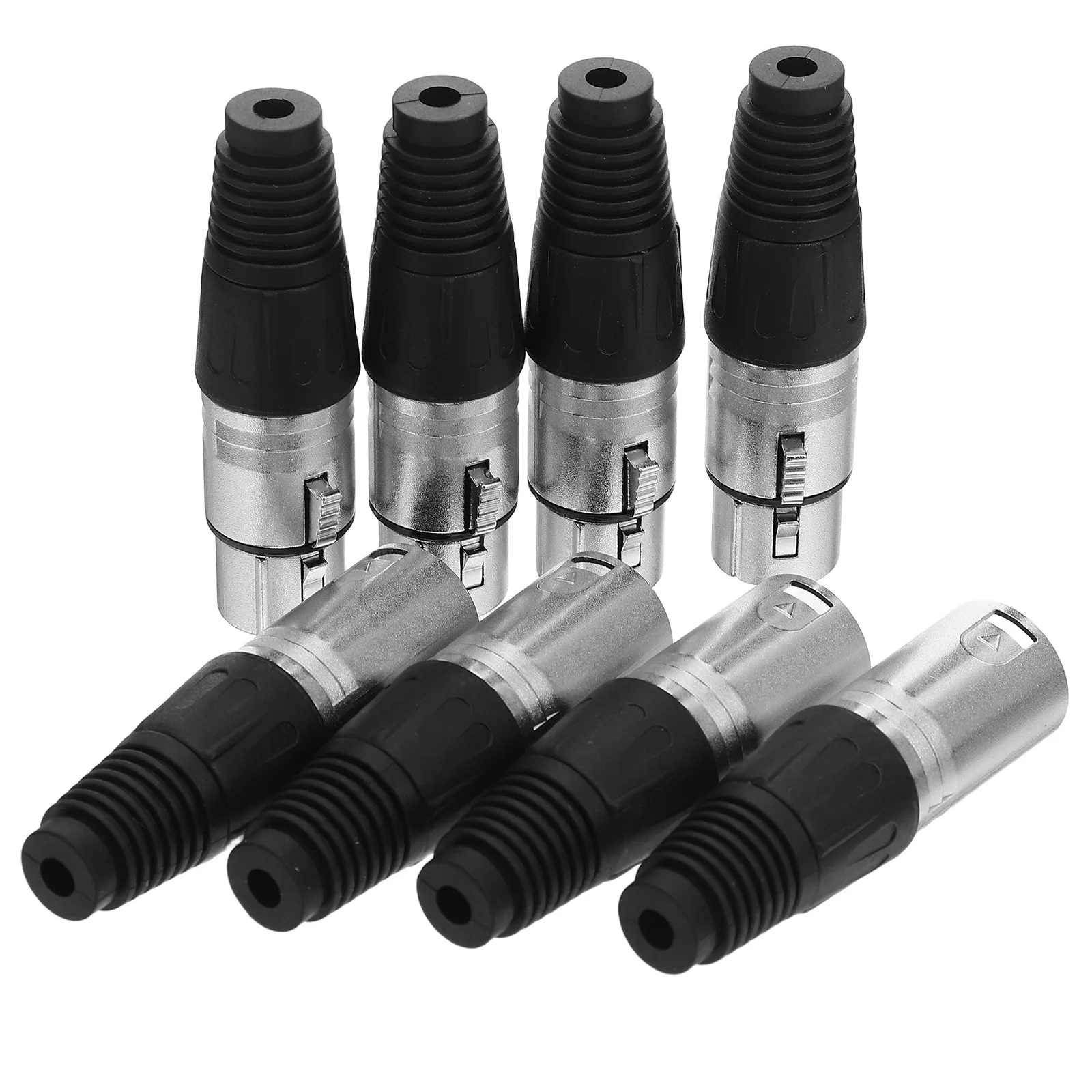 

1Set Xlr Mic Connector Balanced Audio Solder Type Plugs Male Female Lossless Sound Studio Stage Xlr Connector Audio Cable Plugs