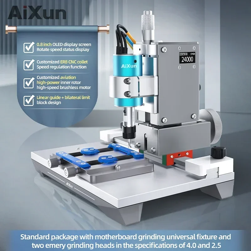 JCID Aixun 2ND Gen IC Chip Grinding Machine For Touch IC CPU Nand CNC Motherboard Grinder Polishing Maintenance Platform Tools