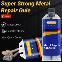 Pegamento de soldadura fuerte en frío 2 en 1, adhesivo de reparación de Metal resistente al calor, sellador de pegamento AB, adhesivo mágico de reparación de plástico, impermeable