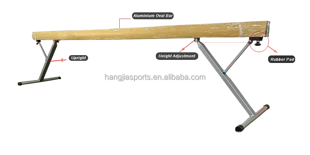 High Quality FIg Standard 5m Aluminium Balance Beam  Gymnastic Competition Balance Beam Gymnastic Equipment for Exportpromote sa